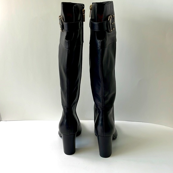 Isola 'Coralie' Leather Over the Knee Block Heel Boots, Black, size 8M - Picture 10 of 15